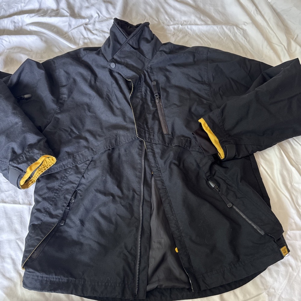 Catapilllar Soft Shell Jacket Black And Yellow Large